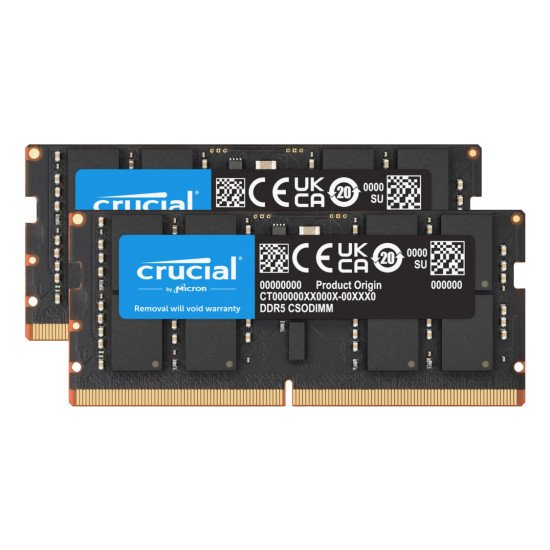 Crucial CT2K24G64C52CS5 module de mémoire 48 Go 2 x 24 Go DDR5 6400 MT/s Crucial CT2K24G64C52CS5 module de mémoire 48 Go 2 x 24 Go DDR5 6400 MT/s