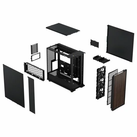 Fractal Design FD-C-NOR1X-01 unité centrale Midi Tower Noir, Charbon de bois Fractal Design FD-C-NOR1X-01 unité centrale Midi Tower Noir, Charbon de bois