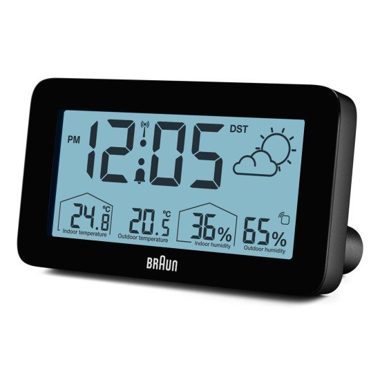 Braun BC13BP-DCF réveille-matin Réveil numérique Noir