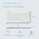 R-Go Tools Clavier ergonomique R-Go Compact Break, clavier compact avec logiciel de pause,AZERTY (FR), Bluetooth, blanc