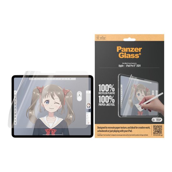 PanzerGlass ® GraphicPaper® Screen Protector iPad Pro 11'' (2024-2025) | Ultra-Wide Fit Protection d'écran en papier Apple 1 pièce(s)