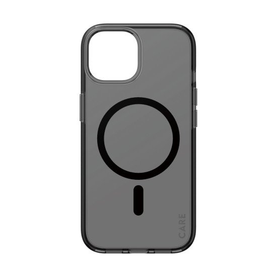 PanzerGlass CARE™ by ® Smokey Case w. Black MagSafe iPhone 15 coque de protection pour téléphones portables Housse Noir