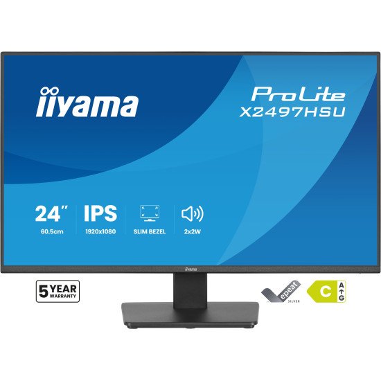 iiyama ProLite X2497HSU-B1 écran PC 60,5 cm (23.8") 1920 x 1080 pixels Full HD LED Noir