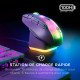 Turtle Beach Kone XP Air - Souris gaming RGB ergonomique, personnalisable et sans fil, Bluetooth, capteur optique 19 000 DPI, autonomie de batterie de 100 heures, station de charge, 29 entrées programmables, éclairage AIMO RGB, molette 4D Blanc