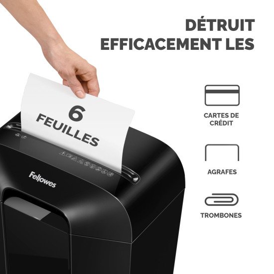 Fellowes Powershred LX25 destructeur de papier Découpage en particules Noir Fellowes Powershred LX25 destructeur de papier Découpage en particules Noir