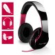 Fantec SHP-250AJ Casque Avec fil Arceau Musique Noir, Rose