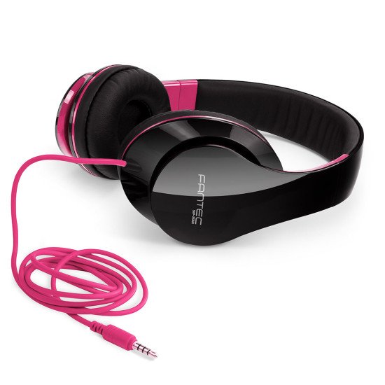 Fantec SHP-250AJ Casque Avec fil Arceau Musique Noir, Rose