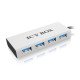 ICY BOX IB-AC6104 5000 Mbit/s Aluminium, Argent