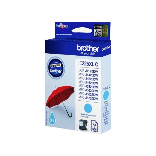 Brother LC-225XLCBP cartouche d'encre Cyan. Brother LC-225XLCBP cartouche d'encre Cyan.