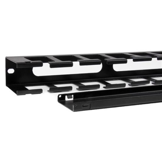 StarTech.com Panneau de gestion de câbles horizontal 1U pour rack de serveur - Guide pour câbles avec couverture