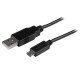 StarTech.com Câble de charge /synchronisation mobile USB A vers Micro B slim de 1 m pour smartphone et tablette - M/M - Noir