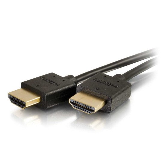 C2G Câble HDMI haut débit flexible avec connecteurs discrets, 60 cm - 4K 60 Hz
