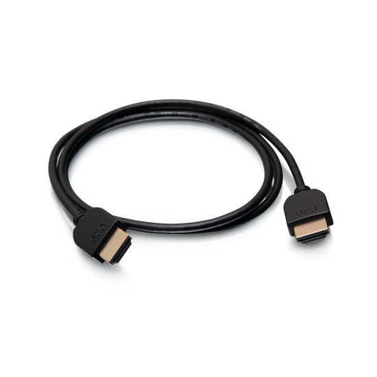 C2G Câble HDMI haut débit flexible avec connecteurs discrets, 60 cm - 4K 60 Hz