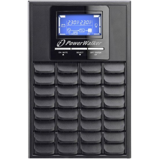 PowerWalker VFI 1000C LCD Double-conversion (en ligne) 1 kVA 800 W 3 sortie(s) CA