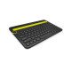 Logitech K480 clavier Bluetooth QWERTZ Allemand Noir