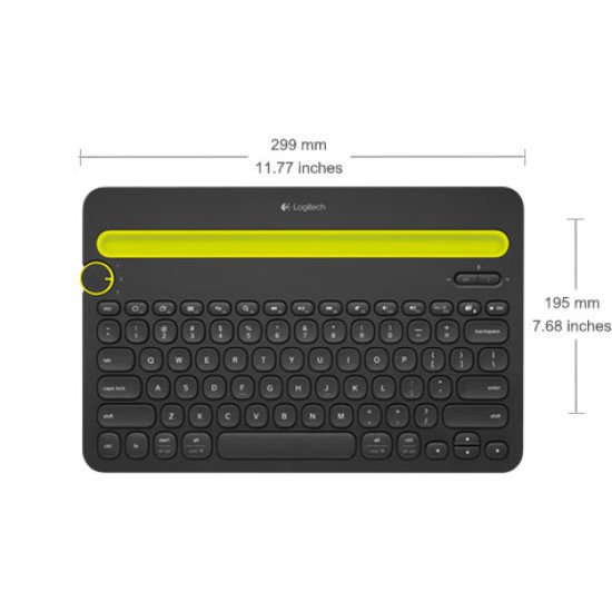 Logitech K480 clavier Bluetooth QWERTZ Allemand Noir