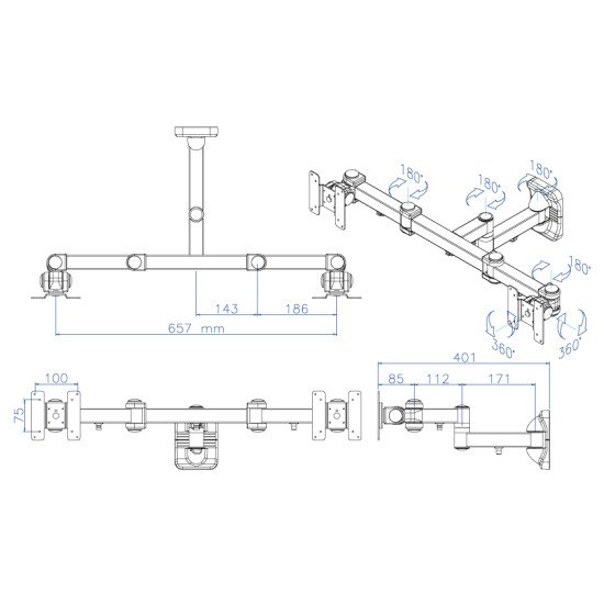 Newstar FPMA-W960D support mural tv