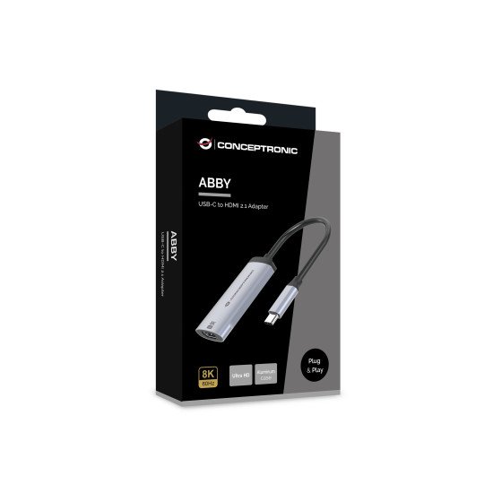 Conceptronic ABBY23G adaptateur graphique USB 7680 x 4320 pixels Argent