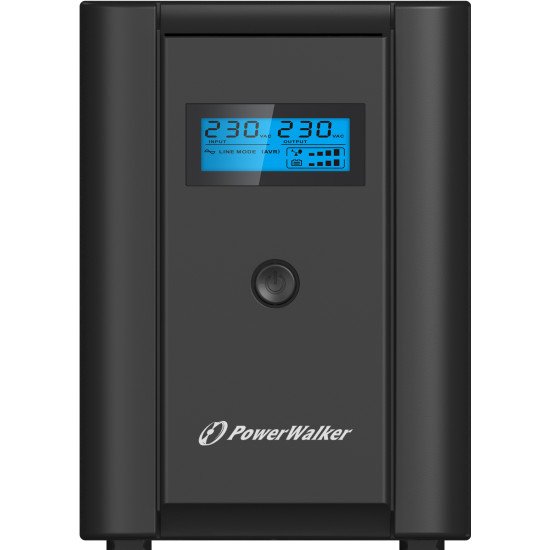 PowerWalker VI 2200 LCD/IEC Interactivité de ligne 2,2 kVA 1200 W 6 sortie(s) CA