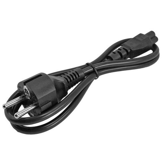 StarTech.com Cordon d'alimentation en trèfle Schuko CEE7 vers C5 de 1m pour ordinateur portable - M/F - Noir