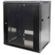 Intellinet Armoire réseau murale 19" (standard), 15U, profondeur 600 mm, noire, en kit, charge max. 60 kg, utilisable sur bureau ou sol, profondeur utile 410 mm, porte métal et verre, panneaux latéraux amovibles
