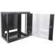 Intellinet Armoire réseau murale 19" (standard), 15U, profondeur 600 mm, noire, en kit, charge max. 60 kg, utilisable sur bureau ou sol, profondeur utile 410 mm, porte métal et verre, panneaux latéraux amovibles