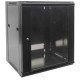 Intellinet Armoire réseau murale 19" (standard), 15U, profondeur 600 mm, noire, en kit, charge max. 60 kg, utilisable sur bureau ou sol, profondeur utile 410 mm, porte métal et verre, panneaux latéraux amovibles
