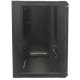 Intellinet Armoire réseau murale 19" (standard), 15U, profondeur 600 mm, noire, en kit, charge max. 60 kg, utilisable sur bureau ou sol, profondeur utile 410 mm, porte métal et verre, panneaux latéraux amovibles