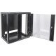 Intellinet Armoire réseau murale 19" (standard), 12U, profondeur 600 mm, noire, en kit, charge max. 60 kg, utilisable sur bureau ou sol, profondeur utile 410 mm, porte métal et verre, panneaux latéraux amovibles