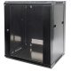 Intellinet Armoire réseau murale 19" (standard), 12U, profondeur 600 mm, noire, en kit, charge max. 60 kg, utilisable sur bureau ou sol, profondeur utile 410 mm, porte métal et verre, panneaux latéraux amovibles