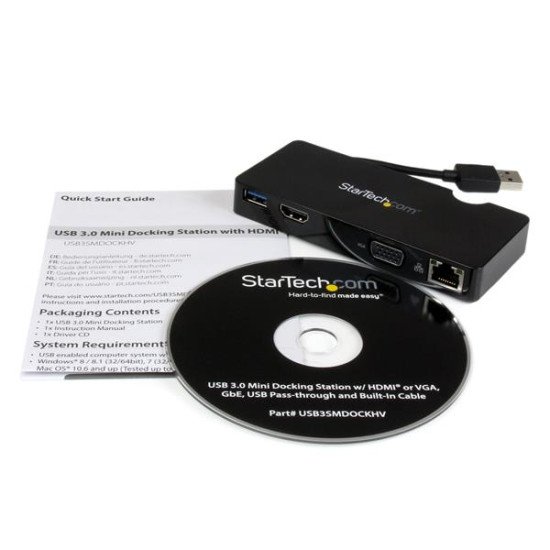 StarTech.com Mini station d'accueil USB 3.0