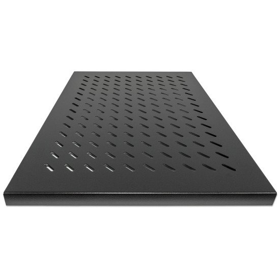 Intellinet Étagère fixe renforcée 19", 1U, profondeur 800 mm, charge max. 100 kg, noire, garantie trois ans