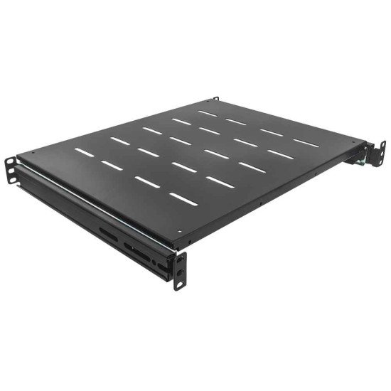 Intellinet Étagère coulissante 19", 1U, profondeur réglable de 800 à 1000 mm, profondeur d'étagère 550 mm, noire, garantie trois ans