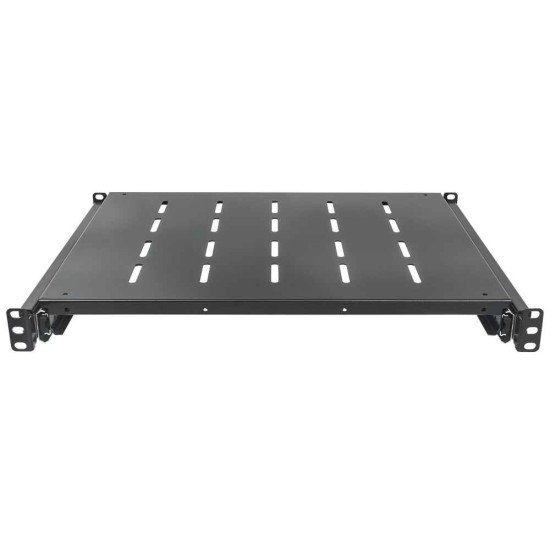 Intellinet Étagère coulissante 19", 1U, profondeur réglable de 800 à 1000 mm, profondeur d'étagère 550 mm, noire, garantie trois ans