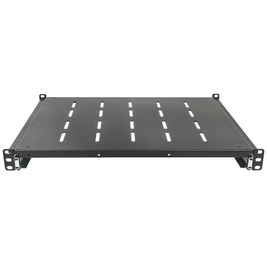 Intellinet Étagère coulissante 19", 1U, pour armoires et racks de 600 à 800 mm de profondeur, profondeur d'étagère 350 mm, charge max. 35 kg, noire, garantie trois ans