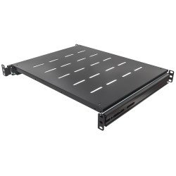Intellinet Étagère coulissante 19", 1U, pour armoires et racks de 600 à 800 mm de profondeur, profondeur d'étagère 350 mm, charge max. 35 kg, noire, garantie trois ans