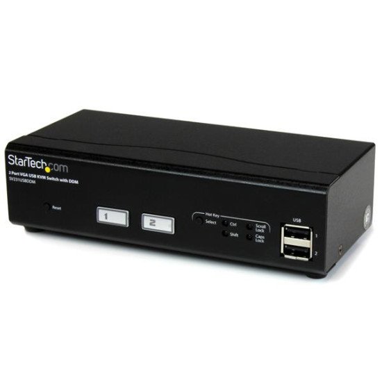 StarTech.com Switch KVM USB / VGA à 2 ports avec commutation rapide DDM 