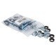 Intellinet Jeu d'écrous cage M6 (20 pcs) avec vis et rondelles, pour armoires et racks 19", pot plastique, garantie à vie