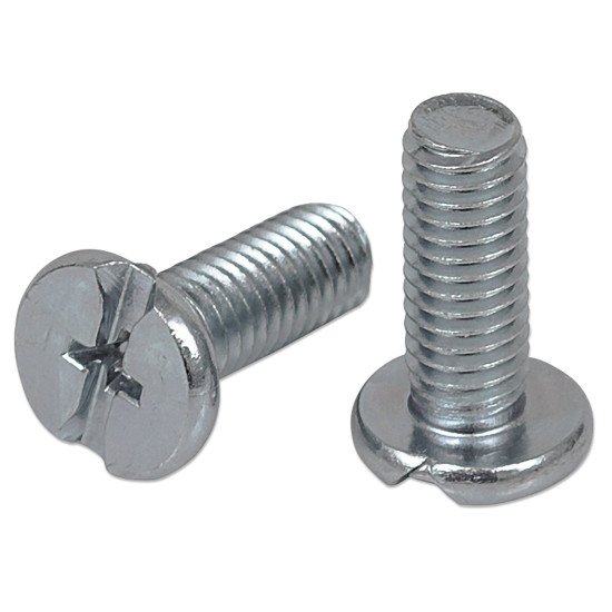 Intellinet Jeu d'écrous cage M6 (20 pcs) avec vis et rondelles, pour armoires et racks 19", pot plastique, garantie à vie