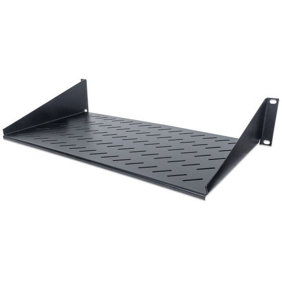 Intellinet Étagère cantilever 19", 2U, montage frontal 2 points, profondeur 250 mm, charge max. 25 kg, noire, garantie trois ans