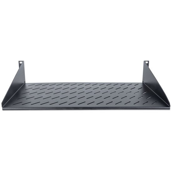 Intellinet Étagère cantilever 19", 2U, montage frontal 2 points, profondeur 250 mm, charge max. 25 kg, noire, garantie trois ans