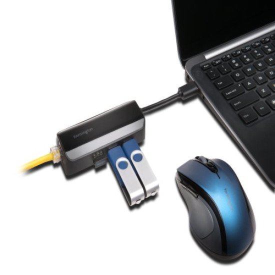 Kensington Adaptateur Ethernet et hub 3 ports USB 3.0 Kensington Adaptateur Ethernet et hub 3 ports USB 3.0