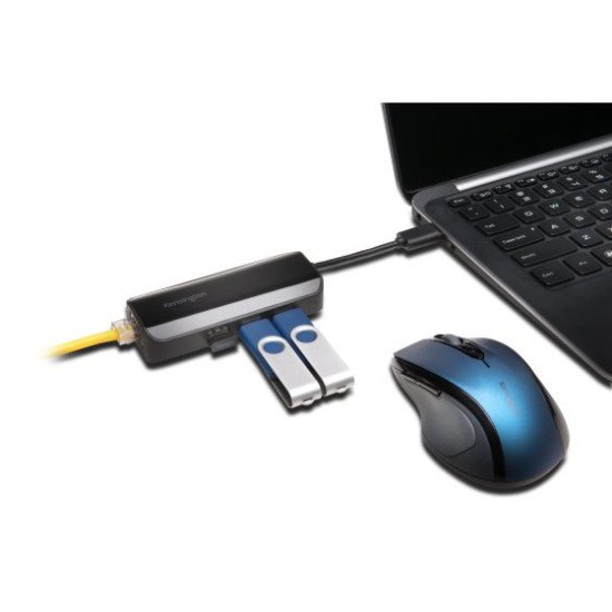 Kensington Adaptateur Ethernet et hub 3 ports USB 3.0 Kensington Adaptateur Ethernet et hub 3 ports USB 3.0