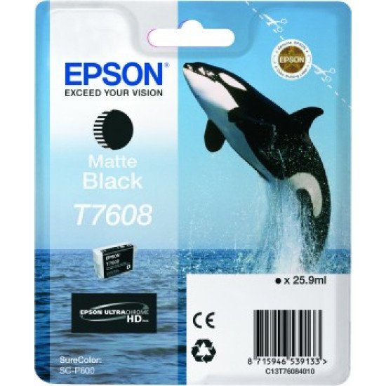 Epson T7608 Cartouche encre Noir mat Epson T7608 Cartouche encre Noir mat