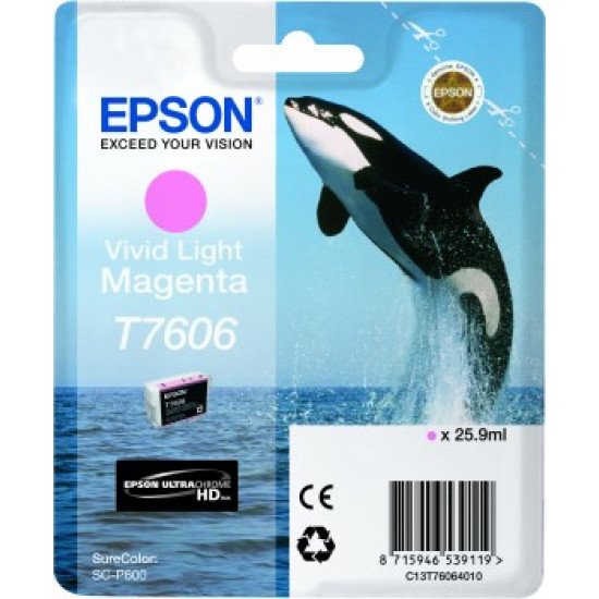 Epson T7606 Cartouche encre Magenta vif clair Epson T7606 Cartouche encre Magenta vif clair