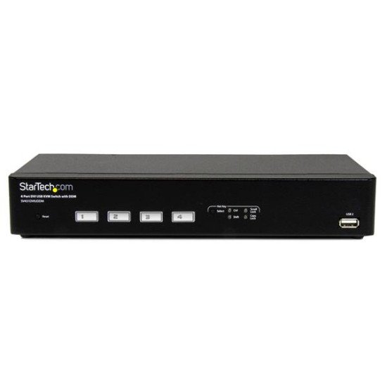 StarTech.com Switch KVM USB / DVI à 4 ports avec commutation rapide DDM 