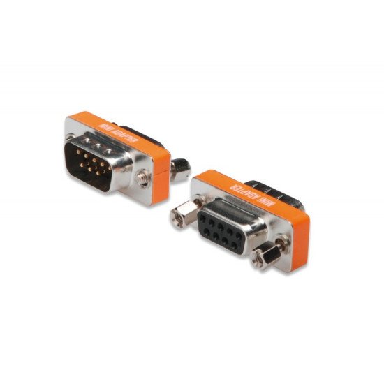 ASSMANN Electronic ZERO MODEM ADAPTER D-SUB9 METAL HOUSING M/F VGA (D-Sub) Orange, Argent