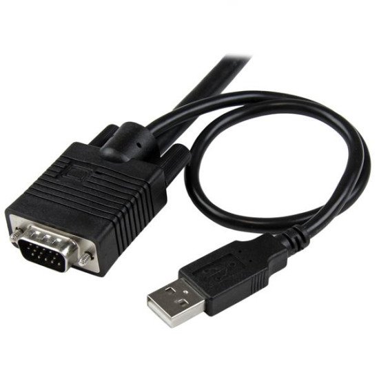 StarTech.com Switch KVM USB VGA à 2 ports - Commutateur KVM alimenté par USB avec câbles et commutateur à distance