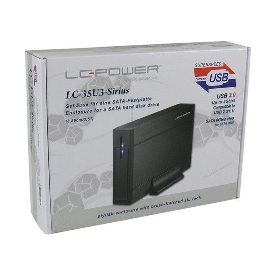 LC-Power LC-35U3-Sirius Boîtier HDD Noir 3.5"