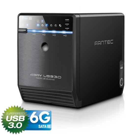 Fantec QB-35US3-6G Boîtier HDD Noir 3.5"